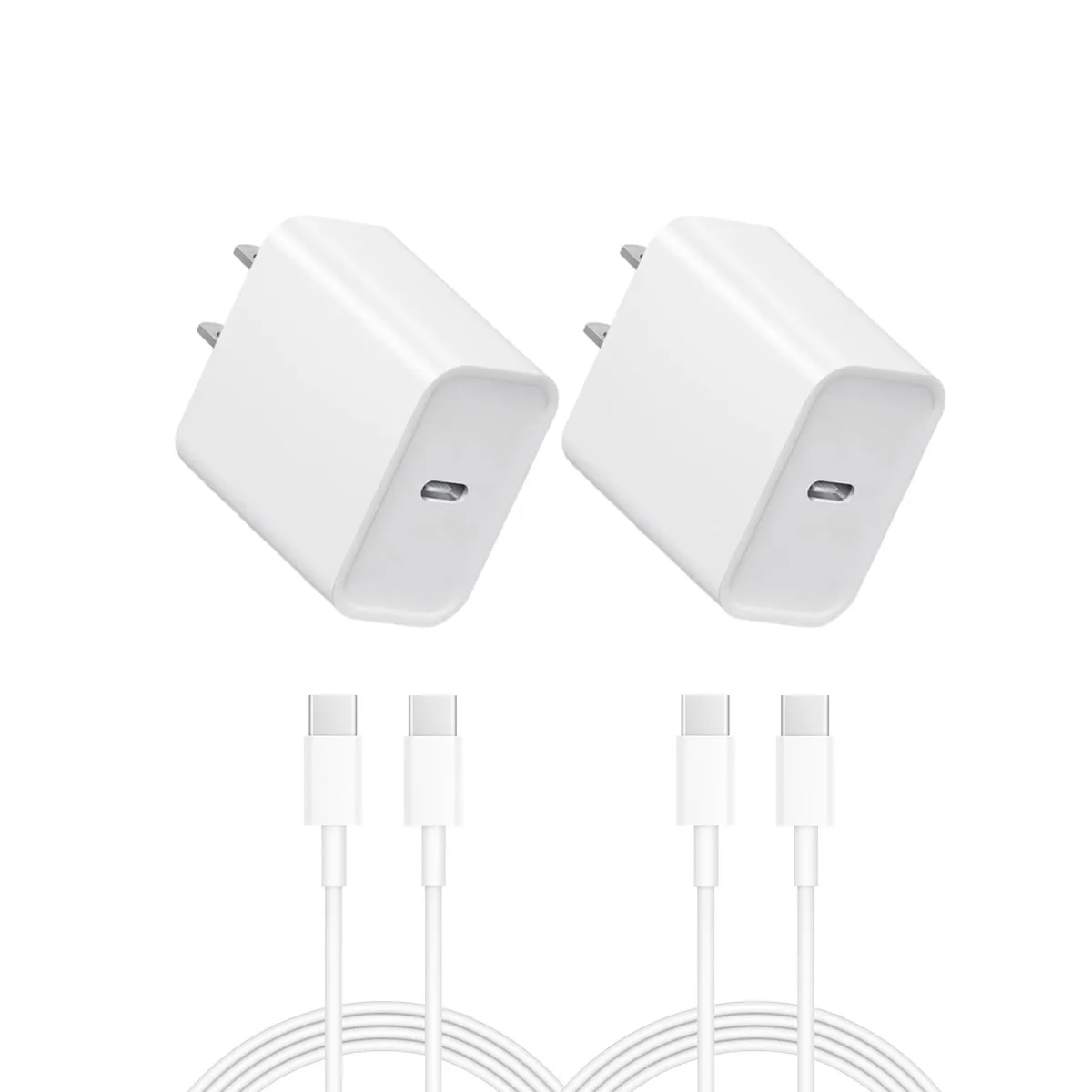 KEHIPI KEHIPI OFS-999 20W USB-C charger with 6ft cable, white — product photo