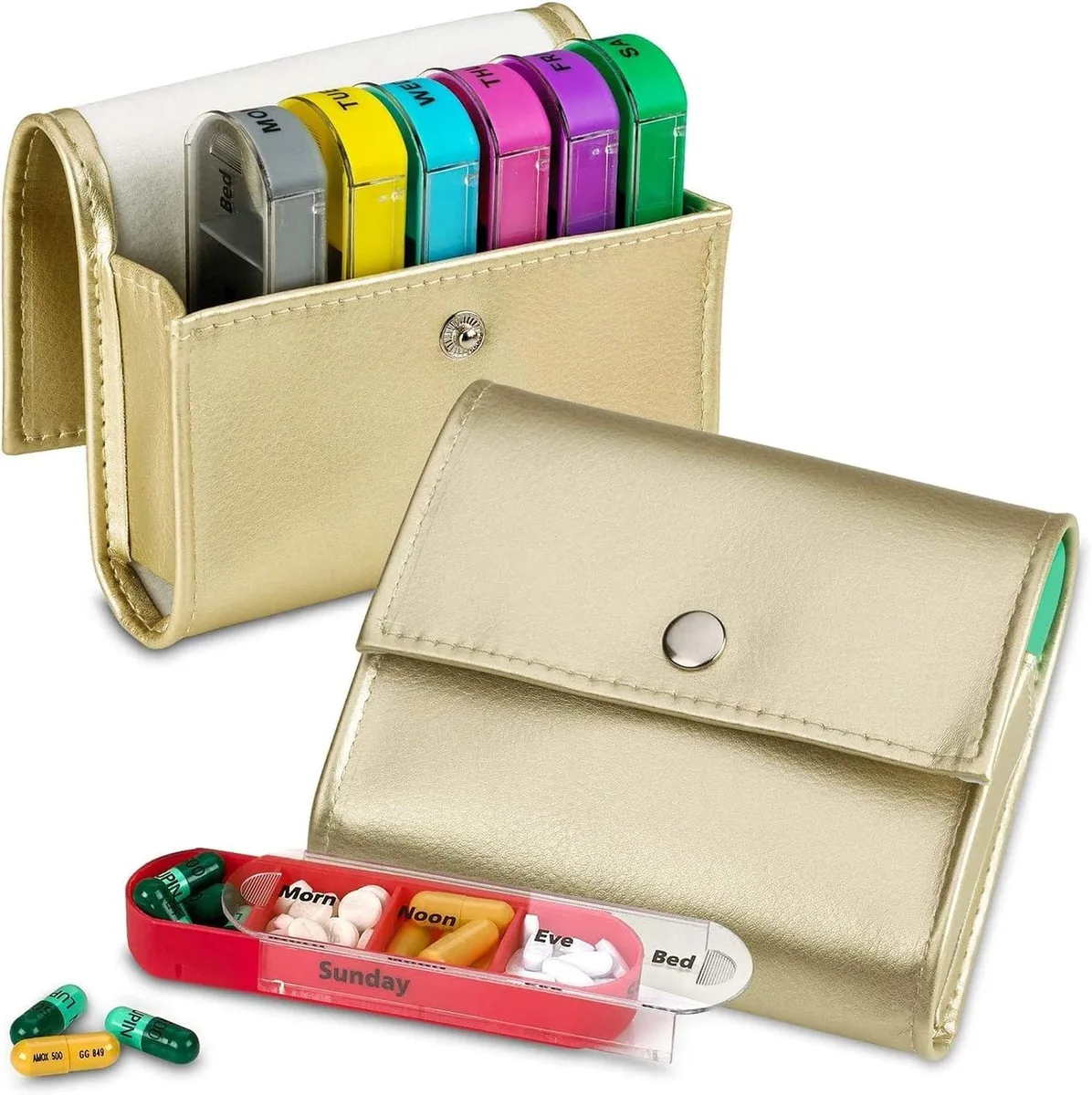 MEDca MEDca Weekly Travel Pill Organizer Set of 2 — product photo
