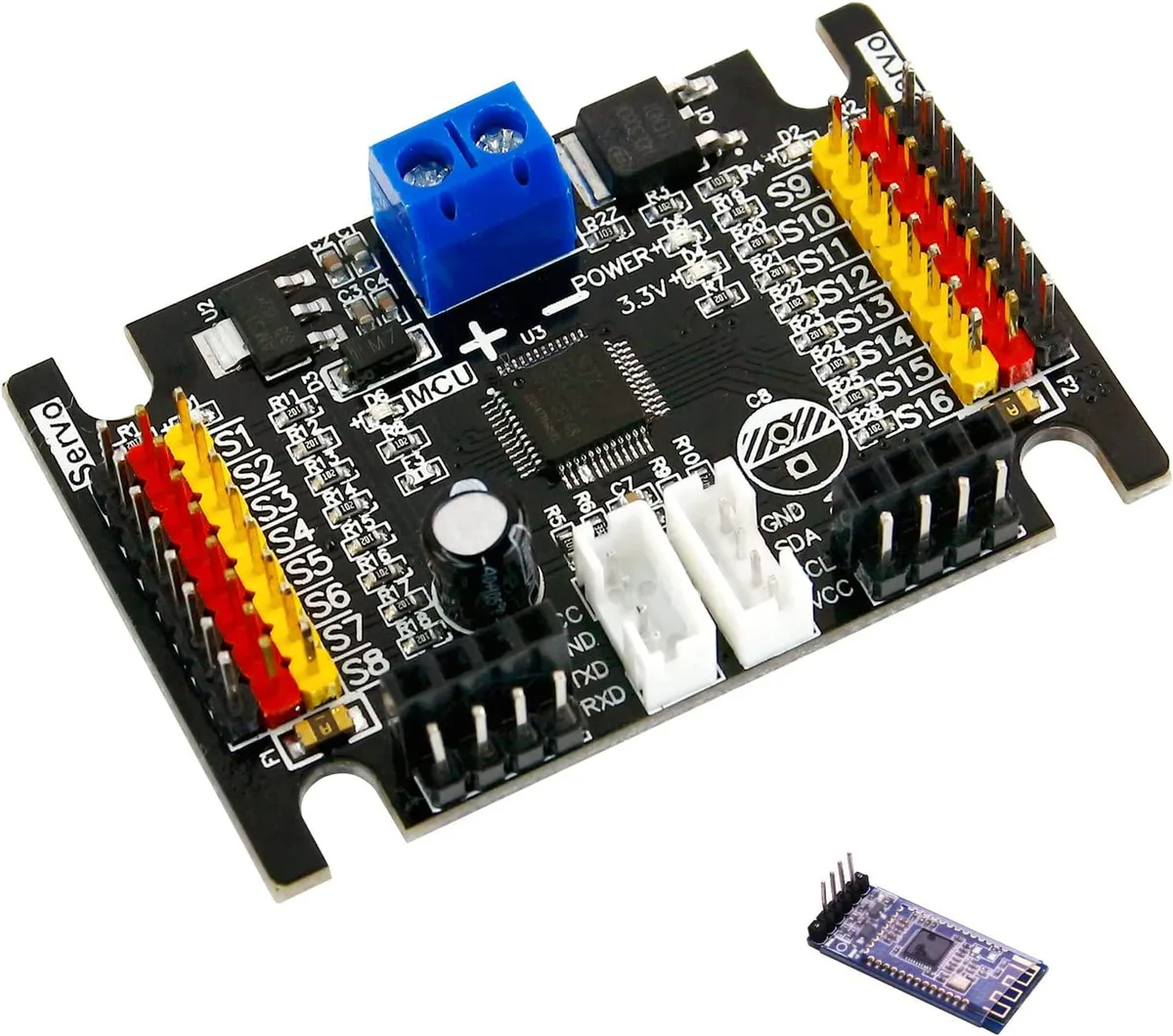 yahboom yahboom 16-channel servo tester with 8 potentiometers — product photo