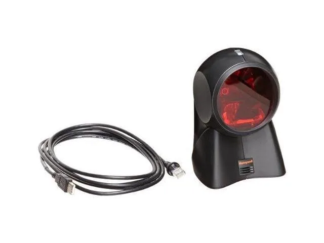 Black flatbed scanner with curved orbit design USB connection