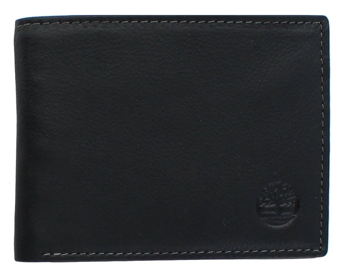  Timberland Wellington Leather RFID Bifold Commuter Security Wallet, Black — product photo