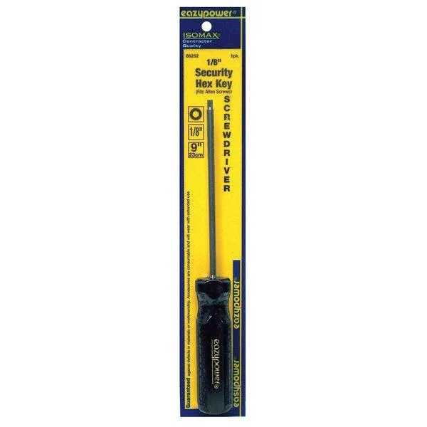 Eazypower Corp Eazypower Corp 86252 Tamper Resistant Hex Screwdriver 1/8 in Round hand screwdriver — product photo