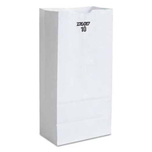 Value Brand Value Brand #10 Grocery Paper Bags 35lb White 500 Pack 51030 — product photo