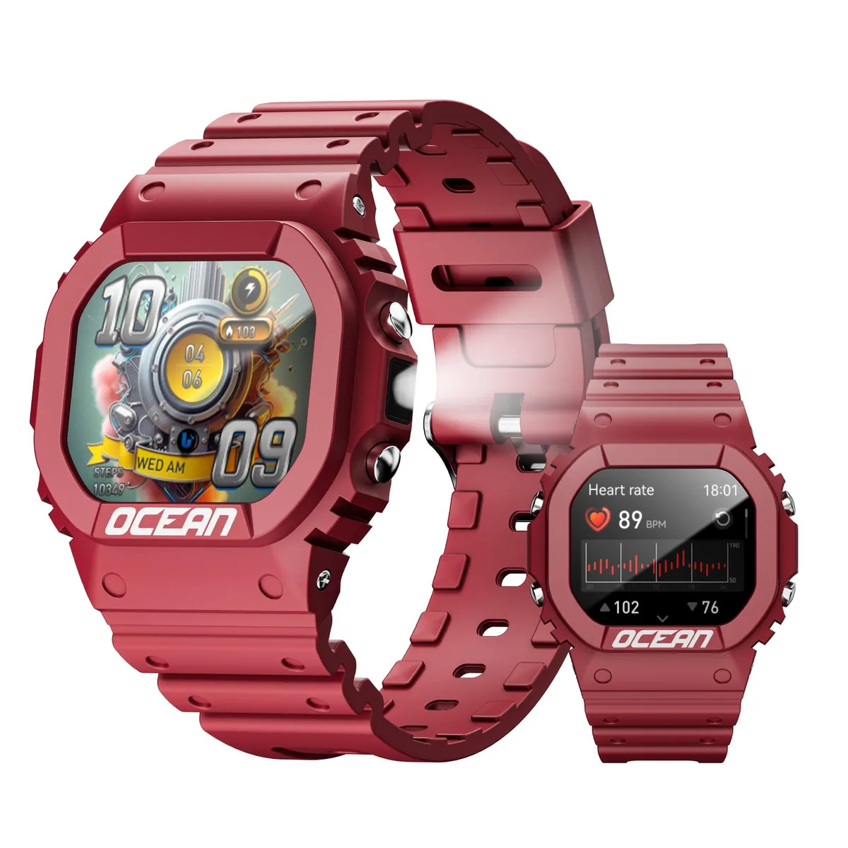 LOKMAT LOKMAT OCEAN GT 1.75" IP68 Bluetooth 5.2 300mAh Red — product photo