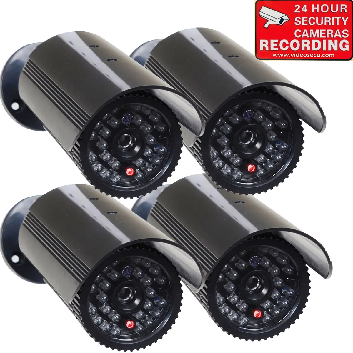 VideoSecu VideoSecu DMYIR4 4-pack dummy bullet CCTV camera — product photo