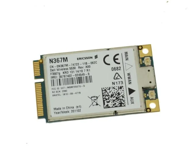 DELL DELL Wireless 5530 DW5530 Mini-PCI Express HSPA WWAN Card N367M — product photo