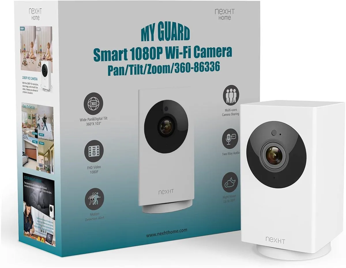 TAURKENAM TAURKENAM 1080P Pan/Tilt/Zoom Indoor Security Camera White (86336) — product photo