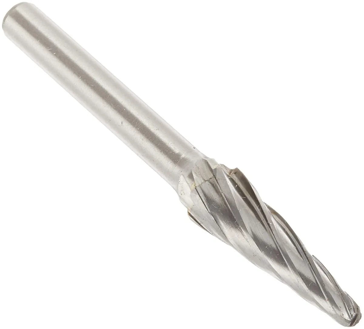 Cylindrical tungsten carbide bur with silver brazed joint and shank