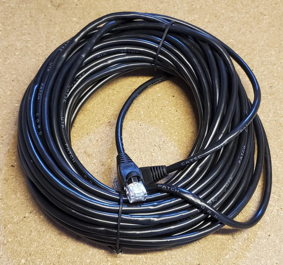 BattleBorn BattleBorn GC-C5MB-50BLK20PCK Cat5e Ethernet Patch Cable 50 ft Black 20 Pack — product photo