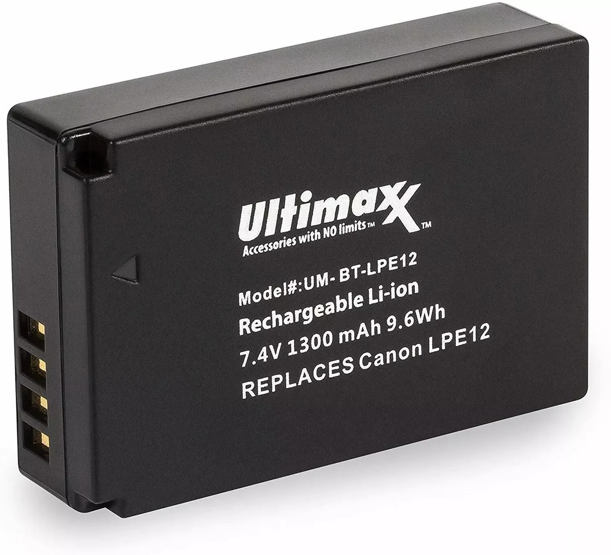 Ultimaxx Ultimaxx LP-E12 1300 mAh Battery & Charger Kit (2) — product photo