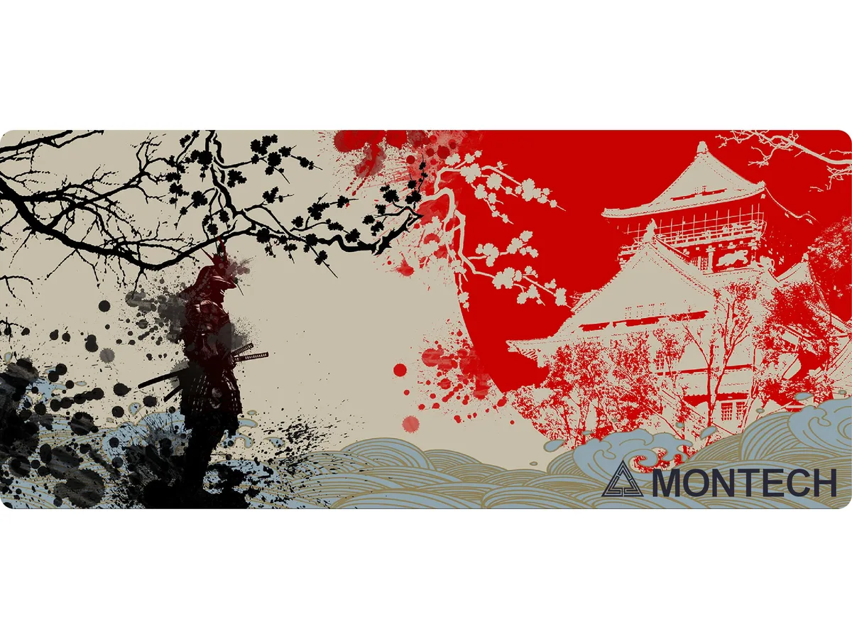 Montech Montech Samurai Spirit Osaka Castle Mouse Pad 35.4" x 15.7" Red 5mm — product photo