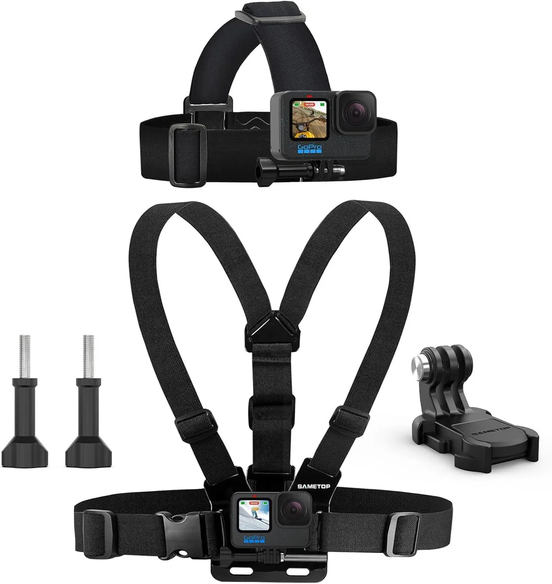 BONAEVER BONAEVER Head Strap &amp; Chest Harness Kit, Black — product photo