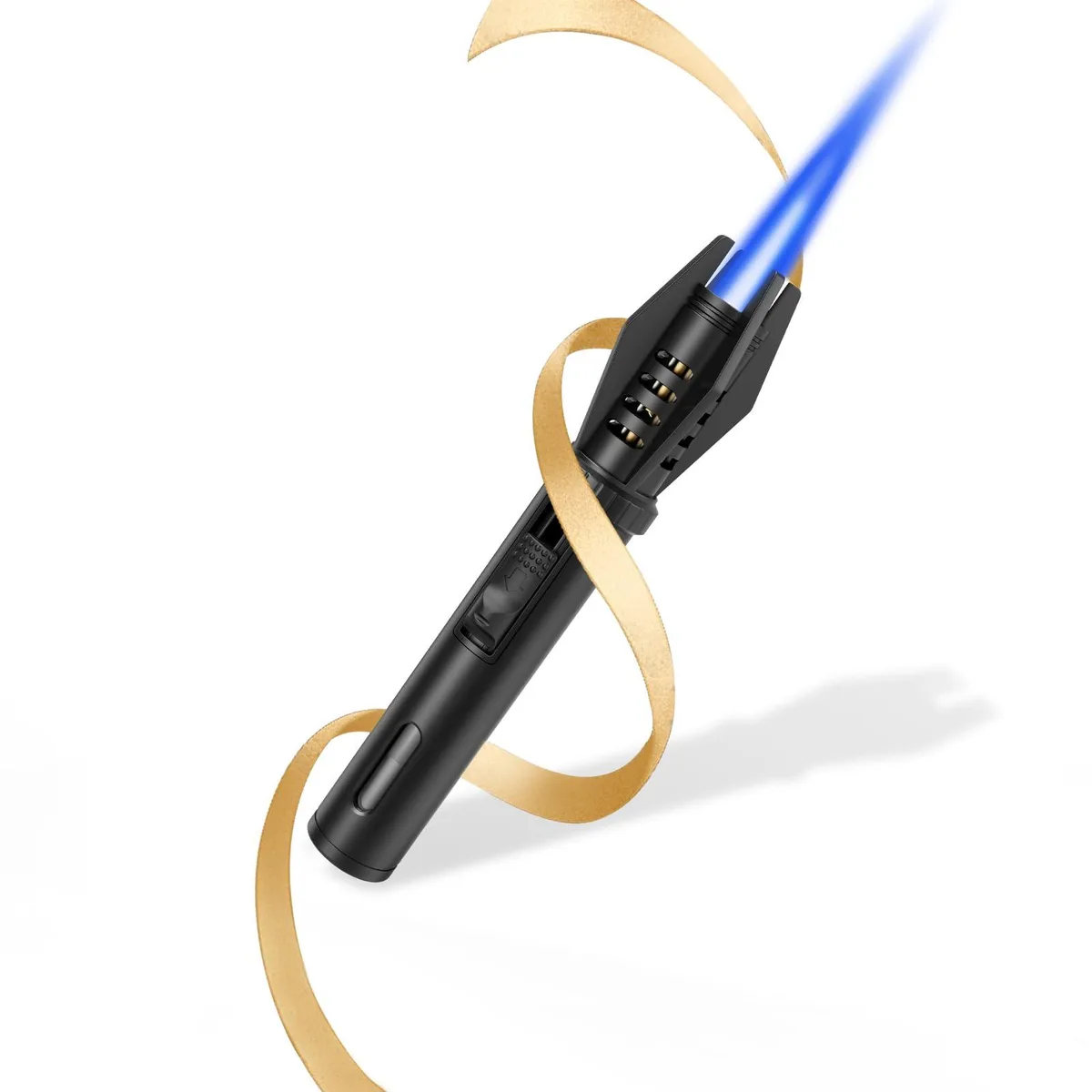  Lamsen LAMSEN-285 Gold butane torch lighter 1300 flame .7 in smoking accessory — product photo