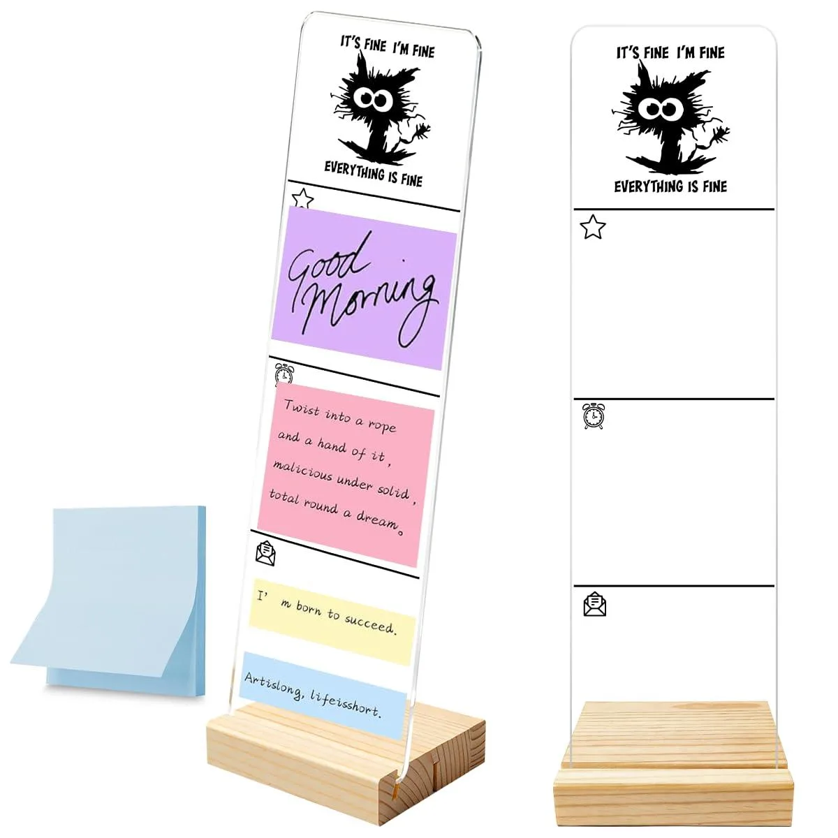  HTBIG 1464 Monitor Memo Board Acrylic Sticky Note Holder 100 Sheets — product photo