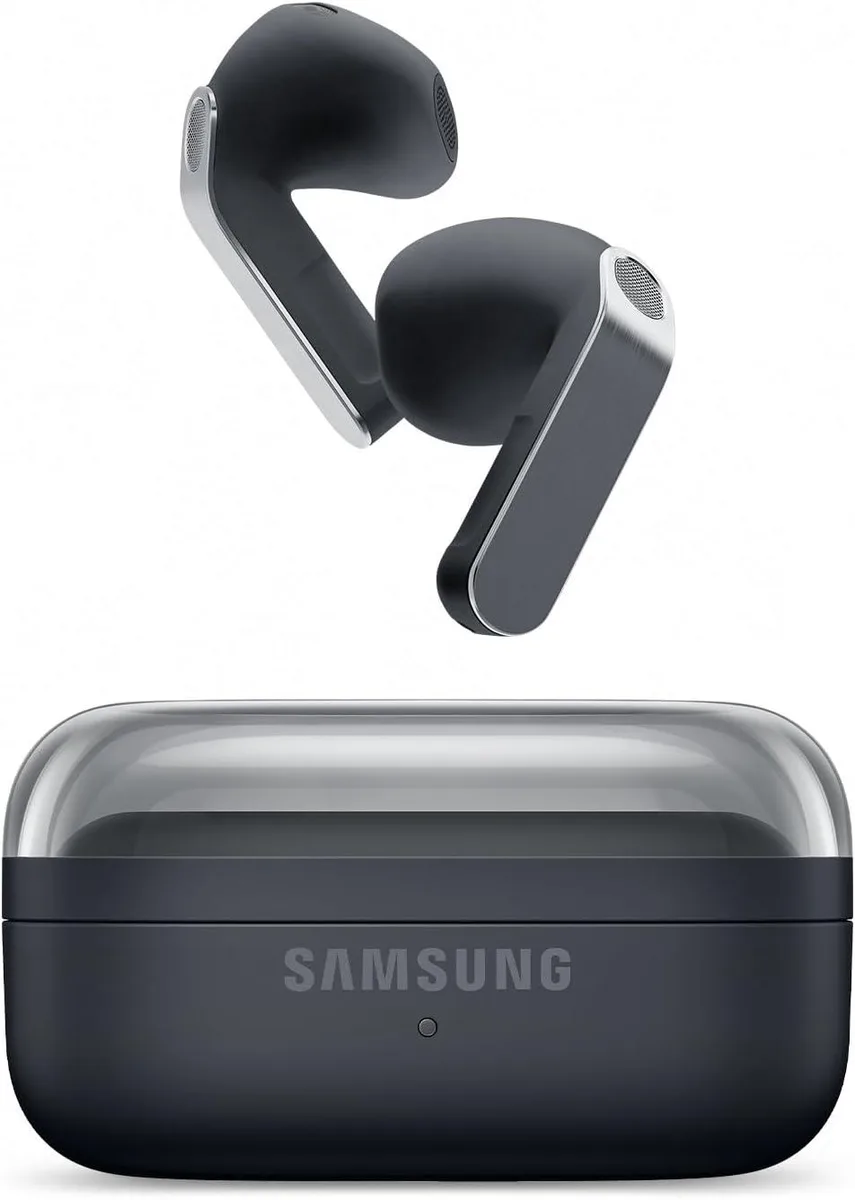 Pair of black true wireless in-ear buds in a matte finish