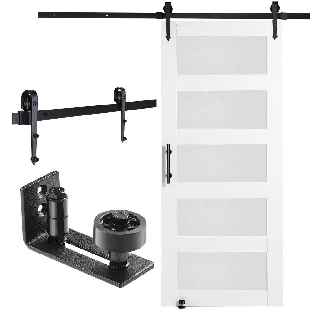 VEVOR VEVOR 36" x 84" Spruce Frosted Glass Barn Door Kit — product photo