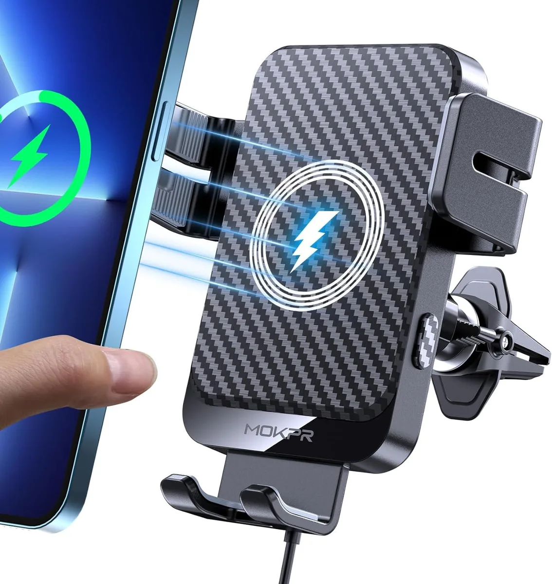 Leelbox Leelbox MOKPR 15W Auto-Clamping Wireless Car Charger — product photo