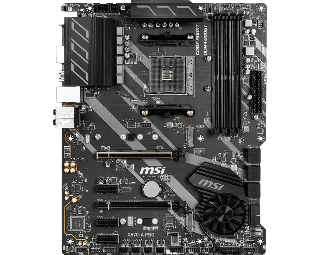 MSI MSI X570-A PRO AMD motherboard AM4 DDR4 128GB — product photo