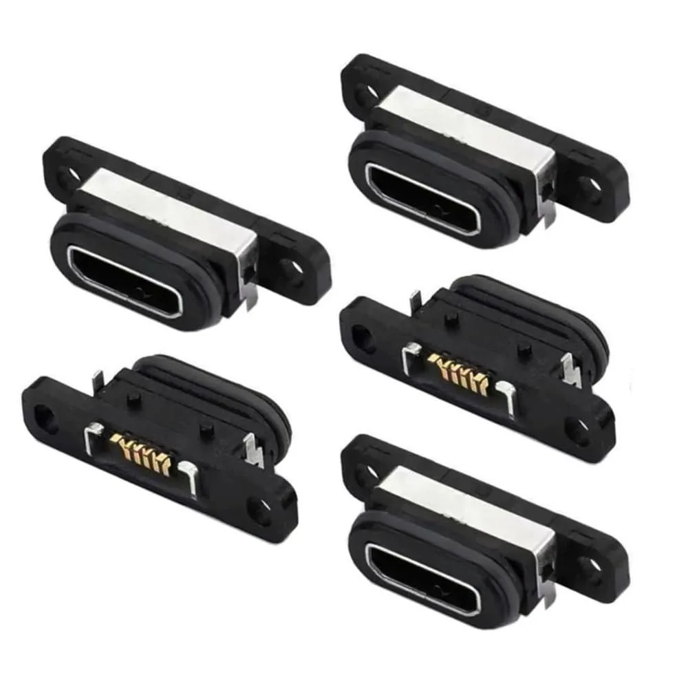 LORDWORLD LORDWORLD 5pcs USB 2.0 Micro-B Waterproof PCB Connector — product photo