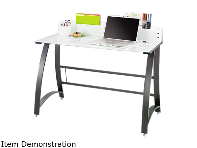 Safco Products Safco Products 1938TG 47w x 23d x 37h Frosted/Black office furniture — product photo