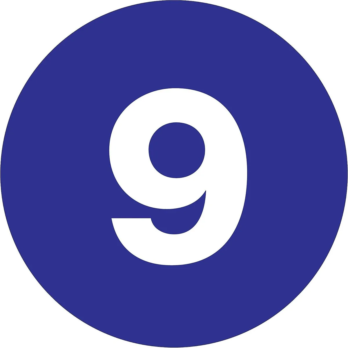 Tape Logic Tape Logic Number Label "9" 3" Circle Dark Blue 500/Roll — product photo