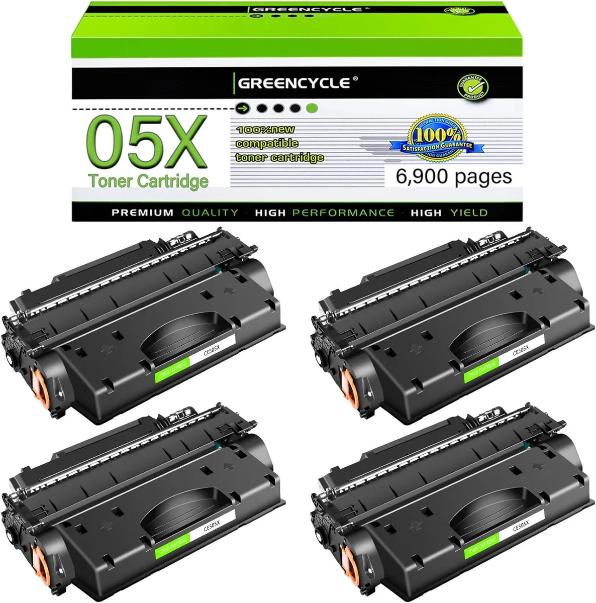 GREENCYCLE GREENCYCLE CE505X toner cartridge 4-pack black 6900 pages — product photo