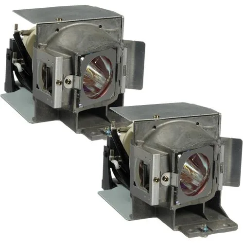 Two new projector replacement lamps in clear plastic bags