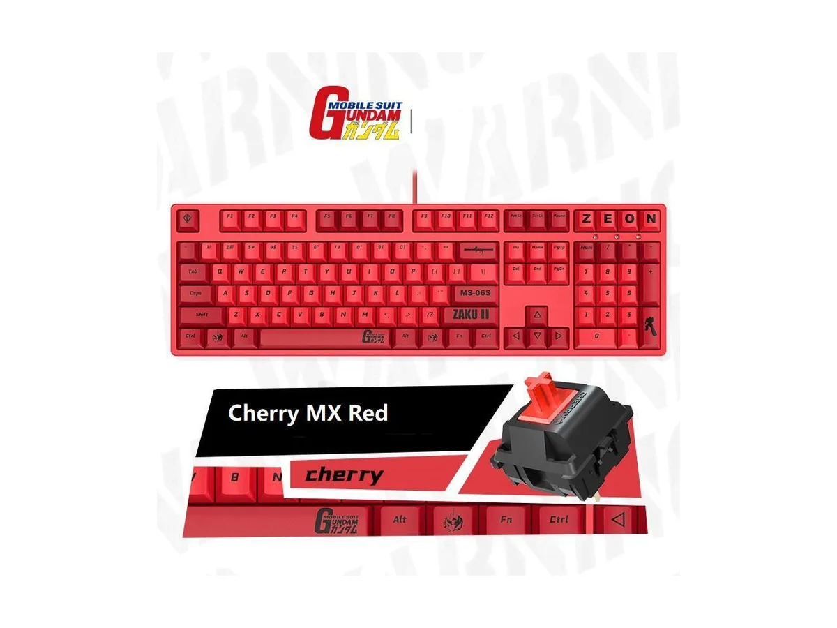iKBC iKBC ZAKU 108 Wired Cherry MX Red Vintage Red Gaming Keyboard — product photo