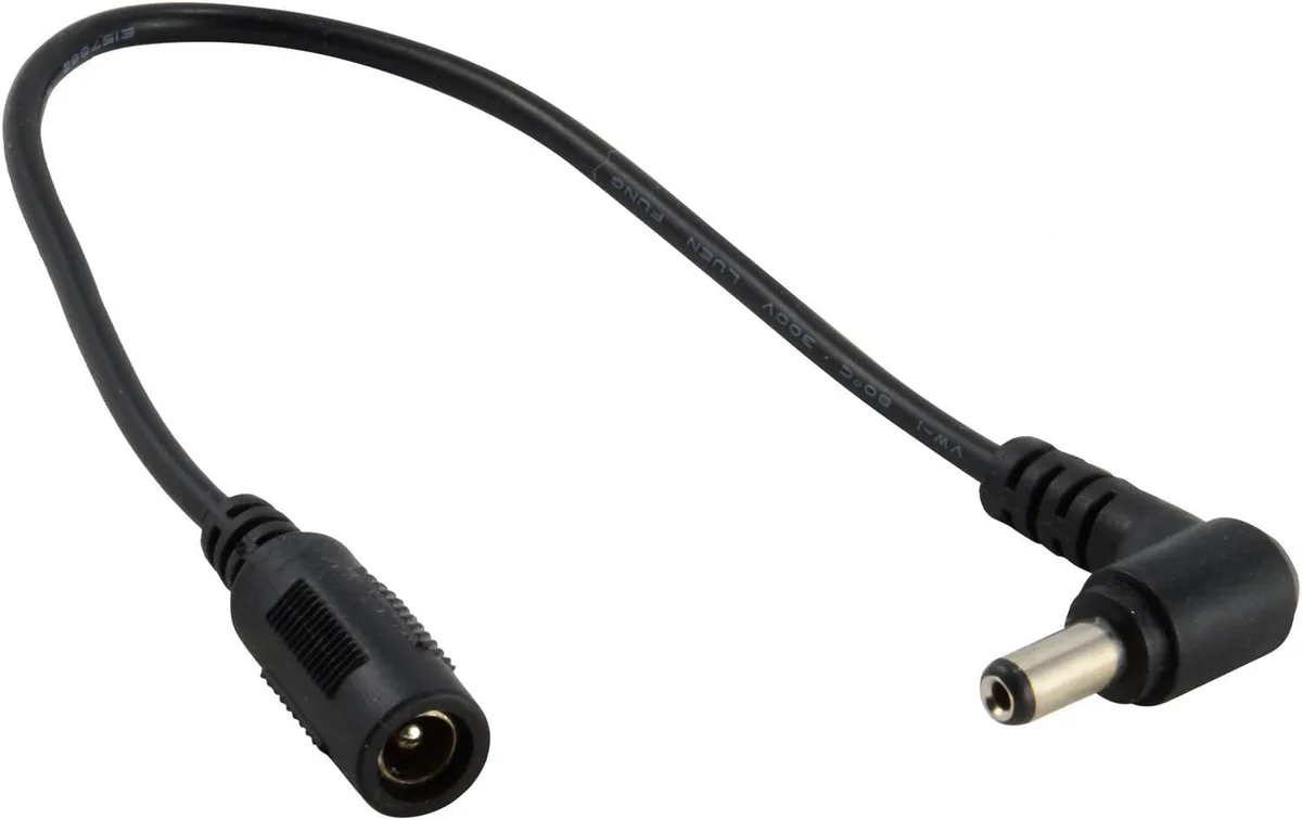 JacobsParts Inc. JacobsParts DCEXT-C Right Angle Power Adapter 10-Inch 5.5mm/2.1mm Barrel — product photo