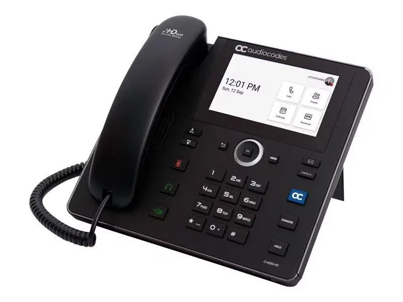 AudioCodes AudioCodes C455HD-DBW Teams VoIP phone black Bluetooth Wi-Fi — product photo
