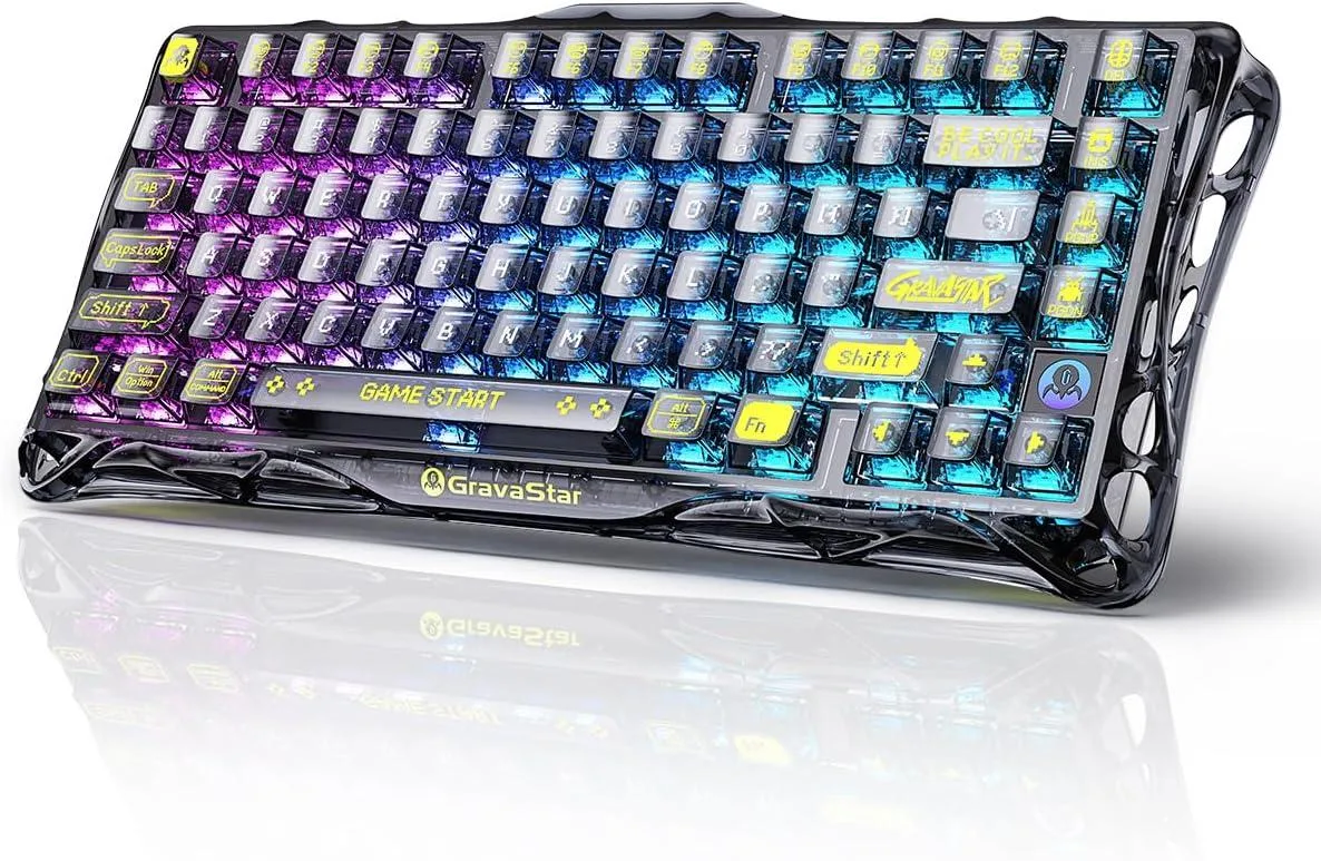 usbroway usbroway Mercury K1 Lite 75% Gaming Keyboard Transparent Black — product photo