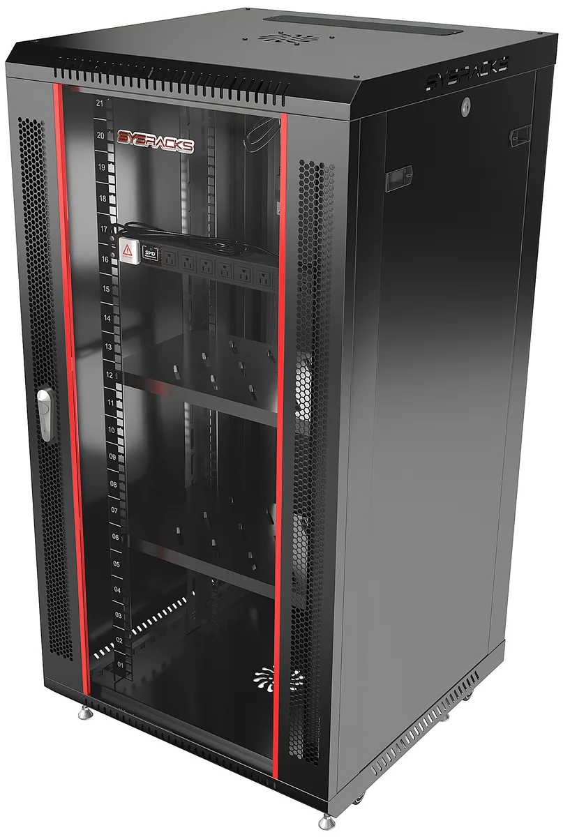 SYSRACKS SYSRACKS SRW 22.600B 22U 24-Inch Deep Wall Mount Server Rack Cabinet — product photo
