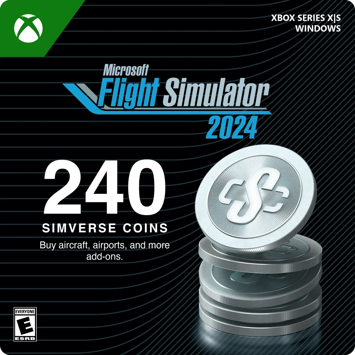 Microsoft Microsoft 7LM-00110 Flight Simulator 2024 240 Simverse Coins downloadable game — product photo