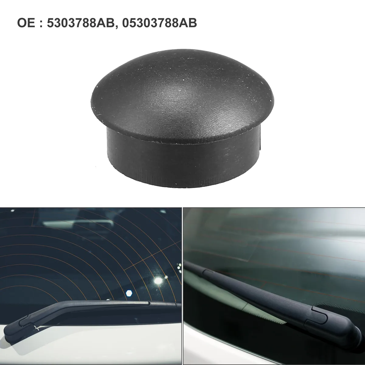 Unique-Bargains Unique-Bargains Rear Wiper Arm Nut Cover Cap Black 13x26mm for Jeep Compass 2007-2017 — product photo