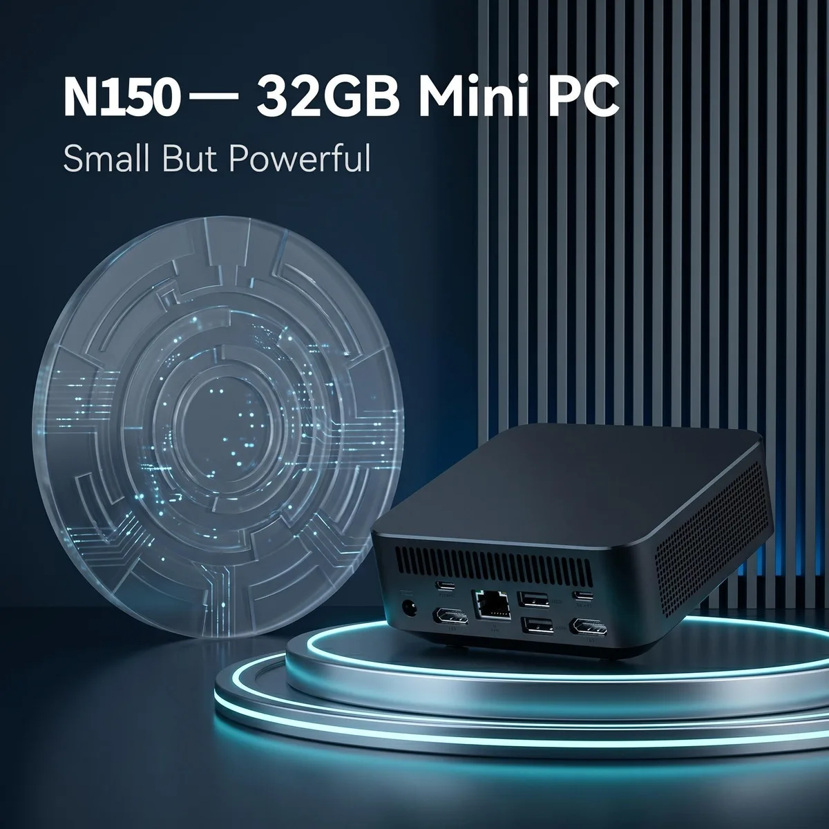  M6 Intel Core i3-N150 8GB 256GB Barebone Mini PC — product photo