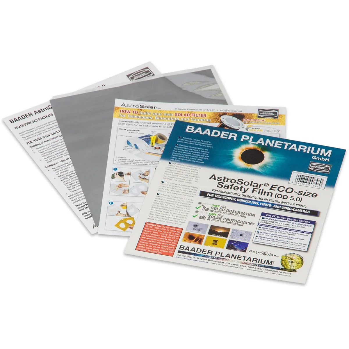 Baader Planetarium Baader Planetarium AstroSolar ECO-Size Safety Film 5.0 OD 140x155mm — product photo