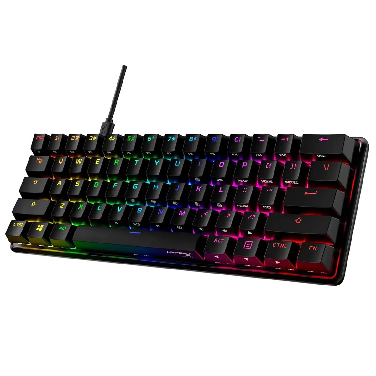 HyperX HyperX Alloy Origins 60 Aqua Tactile 60% Wired Gaming Keyboard Black — product photo