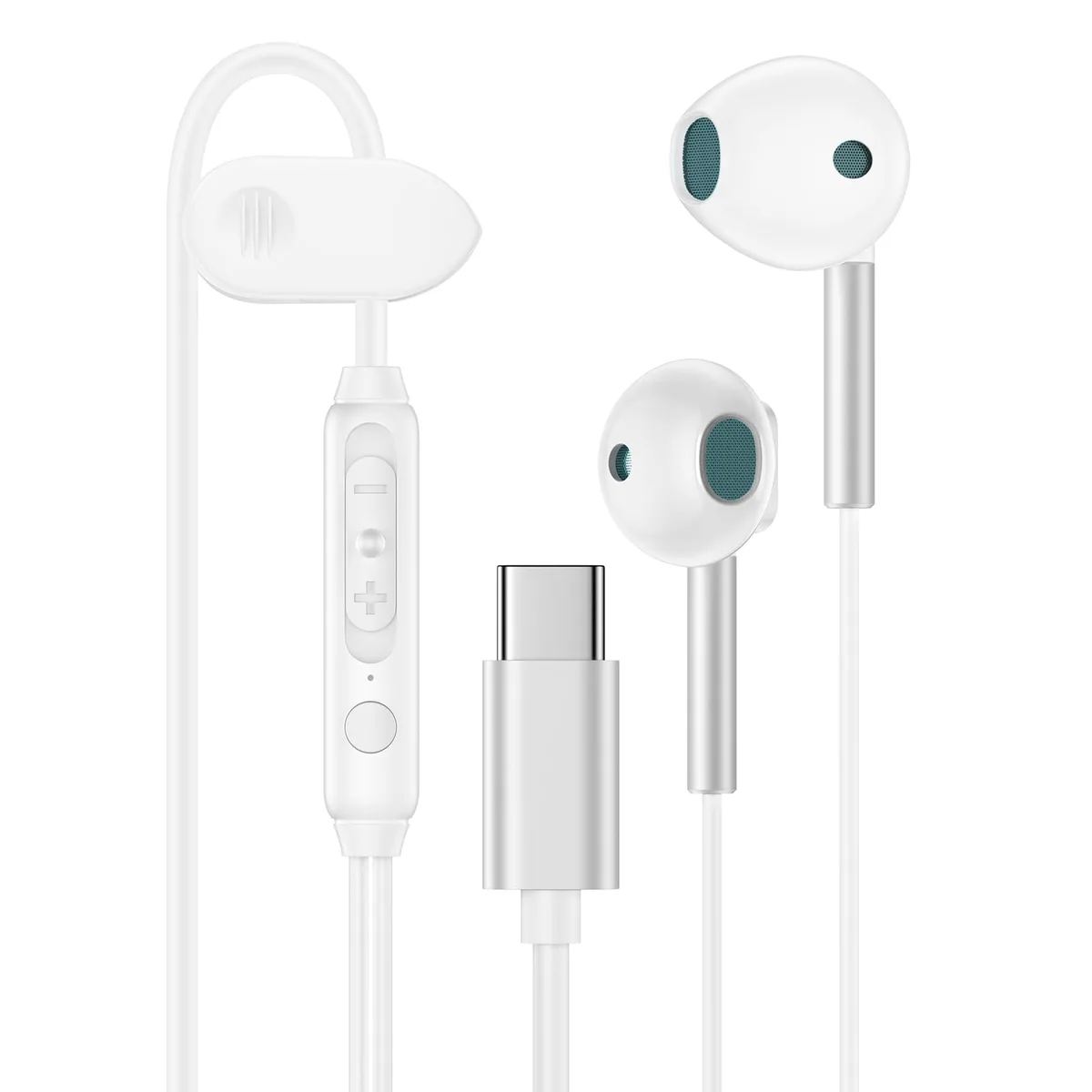  VIFIGEN M55 USB-C Wired Earbuds White 5.1 in — product photo