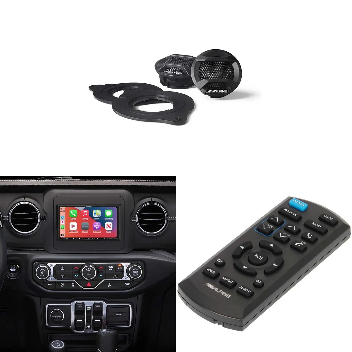 Alpine Alpine i407-WRA-JL 7in Receiver Bundle SPV-10TW-WRA RUE-4360 for 18-Up Wrangler — product photo