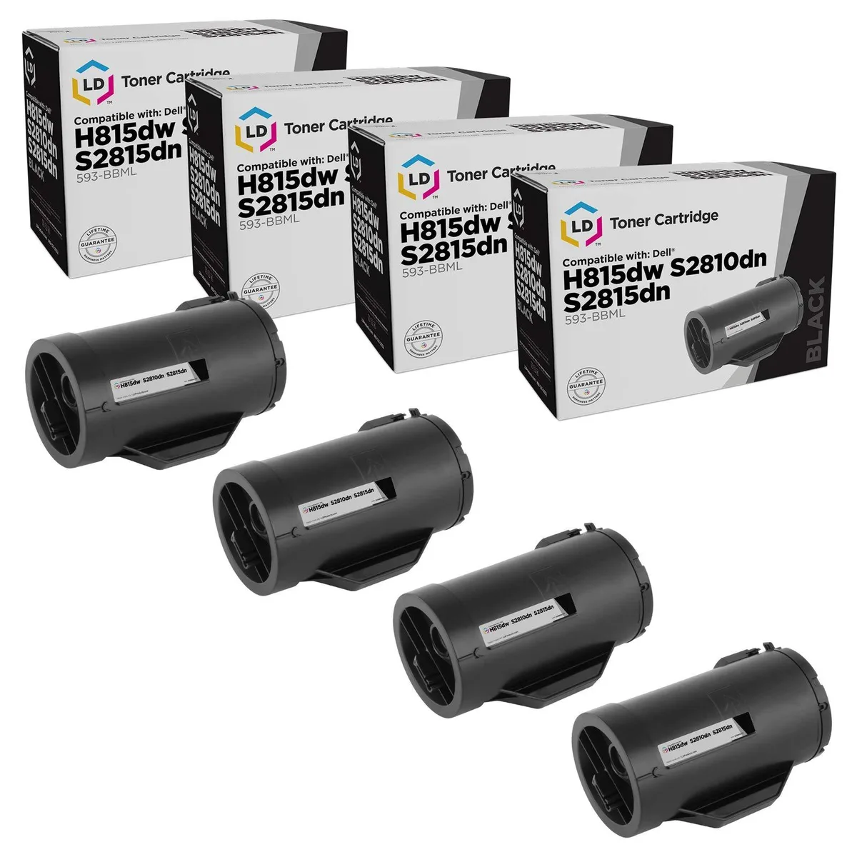 LD Products LD Products Compatible Toner Cartridge for Dell 593-BBML Black 4-Pack — product photo