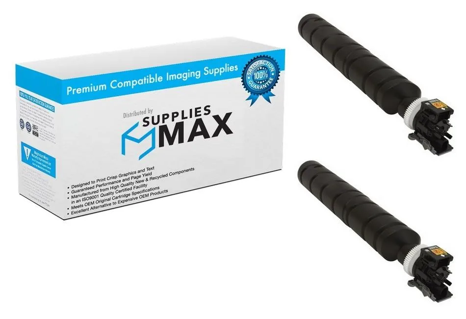 SuppliesMax SuppliesMax Compatible Black Toner Cartridge 2-Pack 20000 Pages for Copystar CS-2552ci/CS-2553ci — product photo