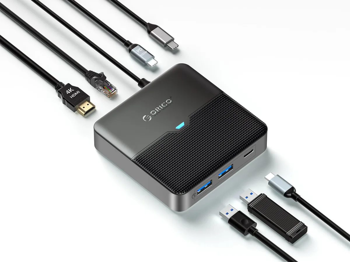 Orico Orico ORICO-FX3 6-in-1 docking station 100W PD 4K30Hz — product photo