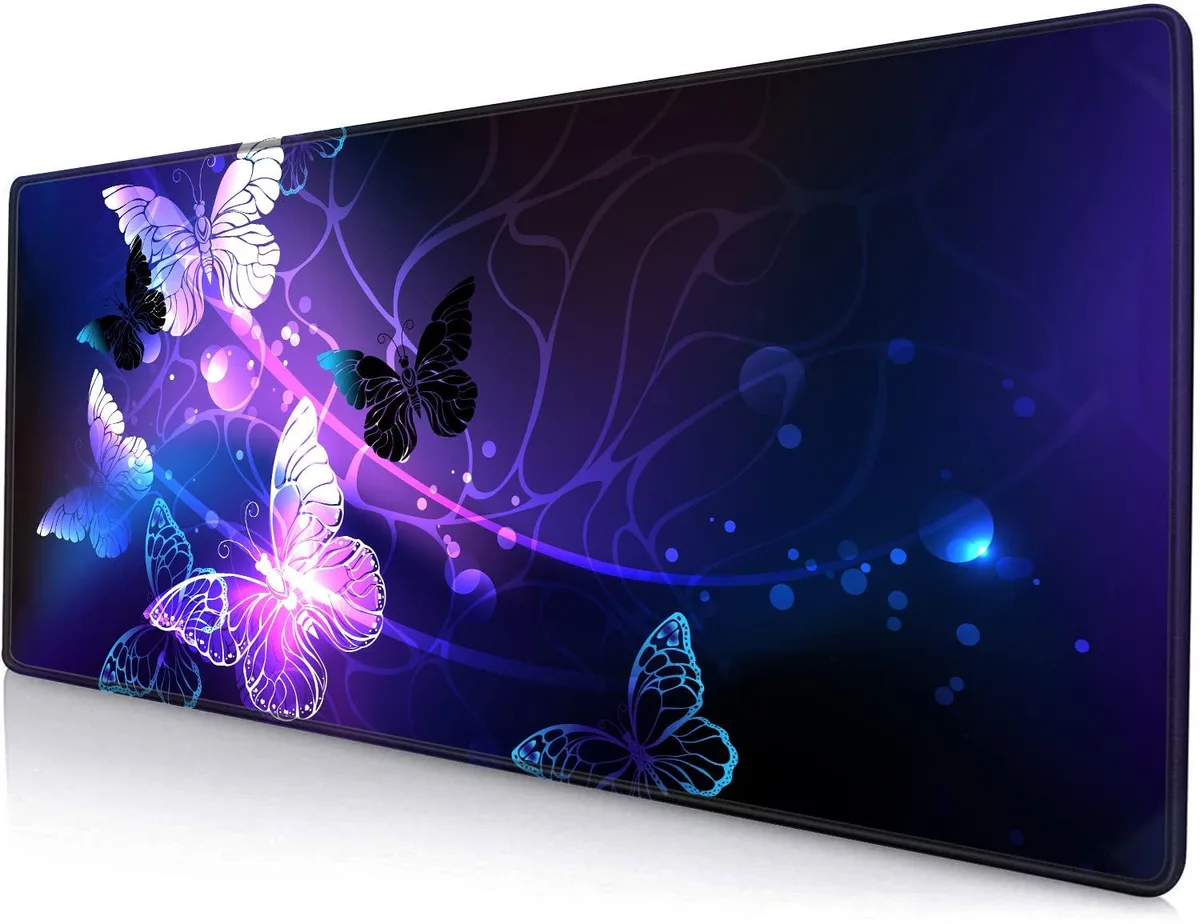 KEHIPI KEHIPI CL221214019 Mouse Pad 31.5x11.8in Purple Butterfly — product photo