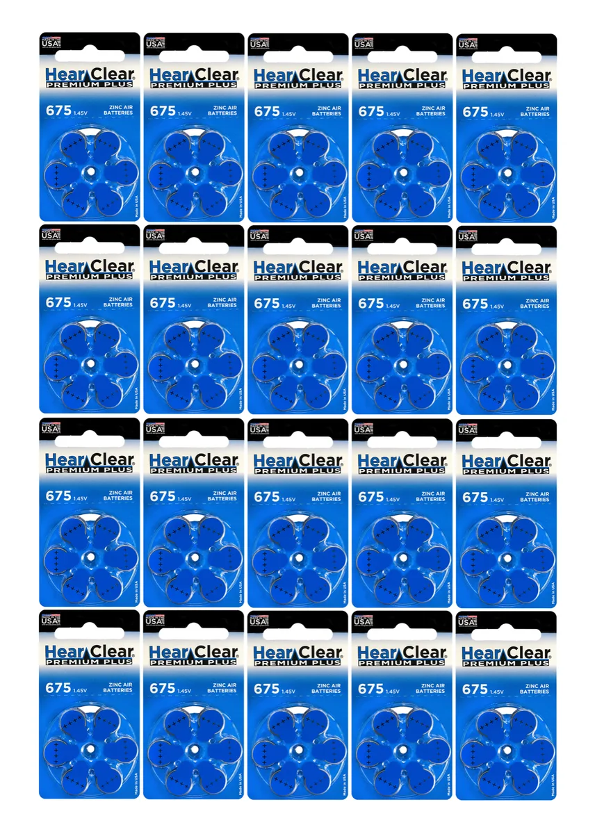 HearClear Battery HearClear Battery Size 675 PR44 Blue Tab 120 Cells — product photo