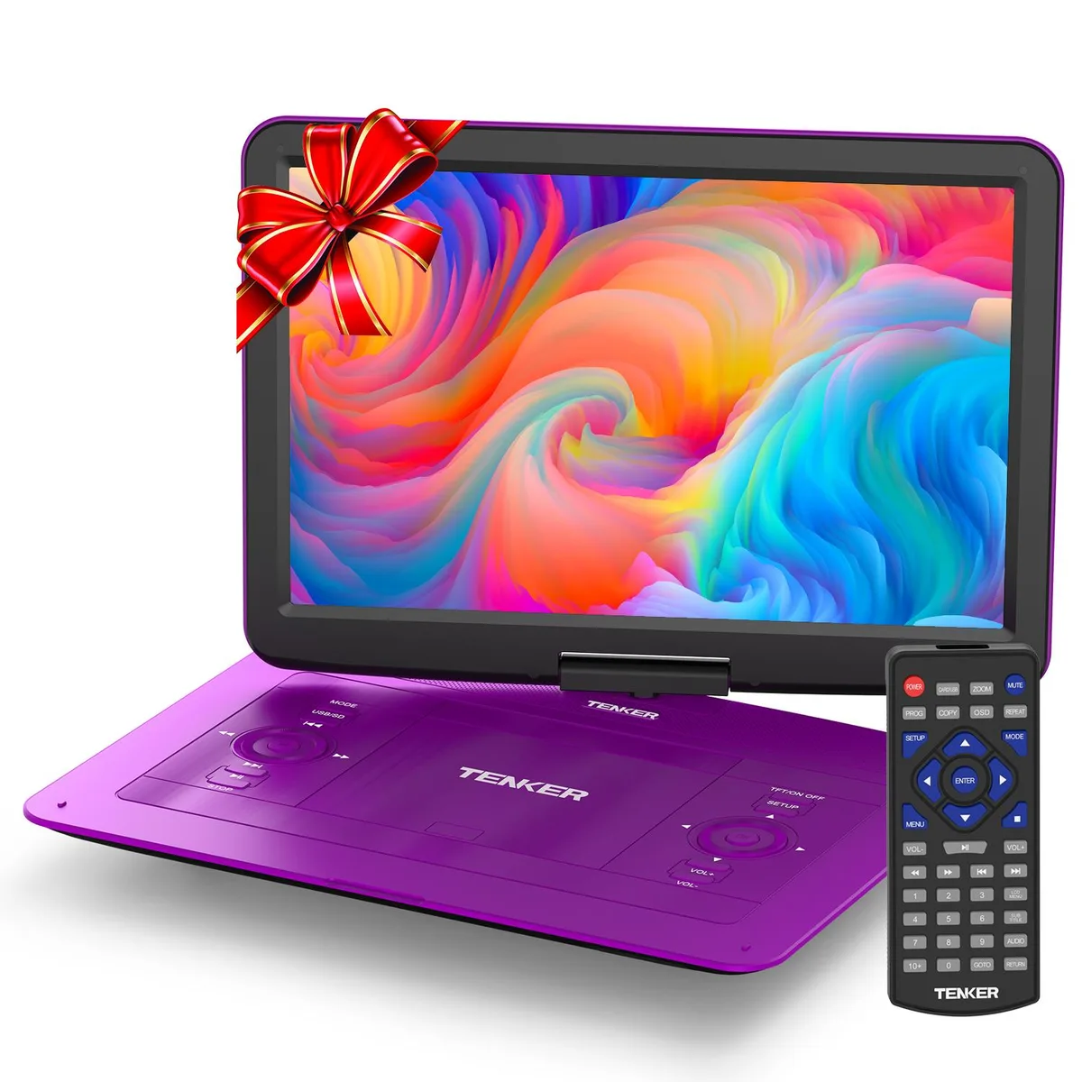 DBPOWER DBPOWER 17.9" Portable DVD Player 14" HD Swivel Screen Purple — product photo
