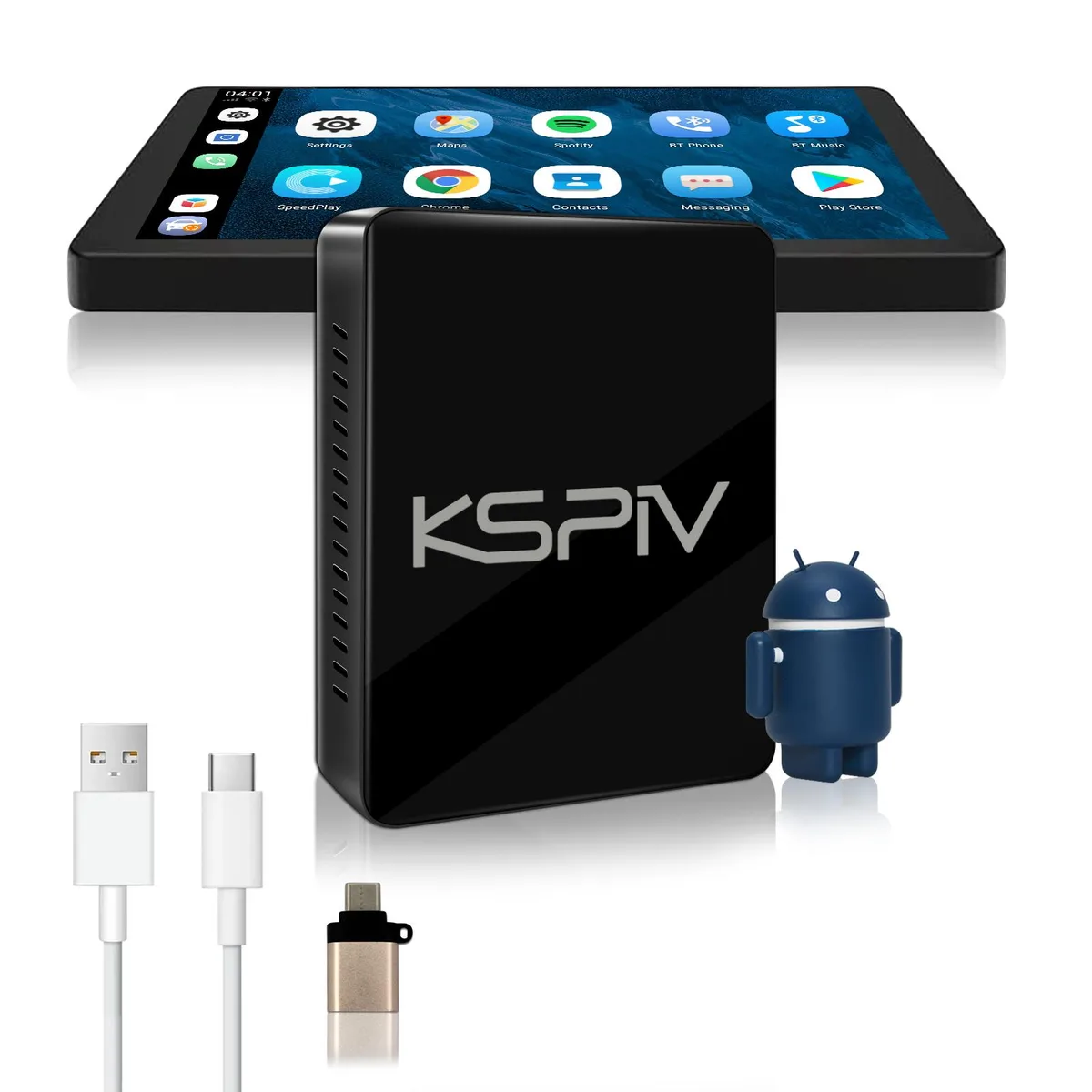KSPIV KSPIV Android Wireless CarPlay AI Box Adapter 8-Core 4+64G Black — product photo