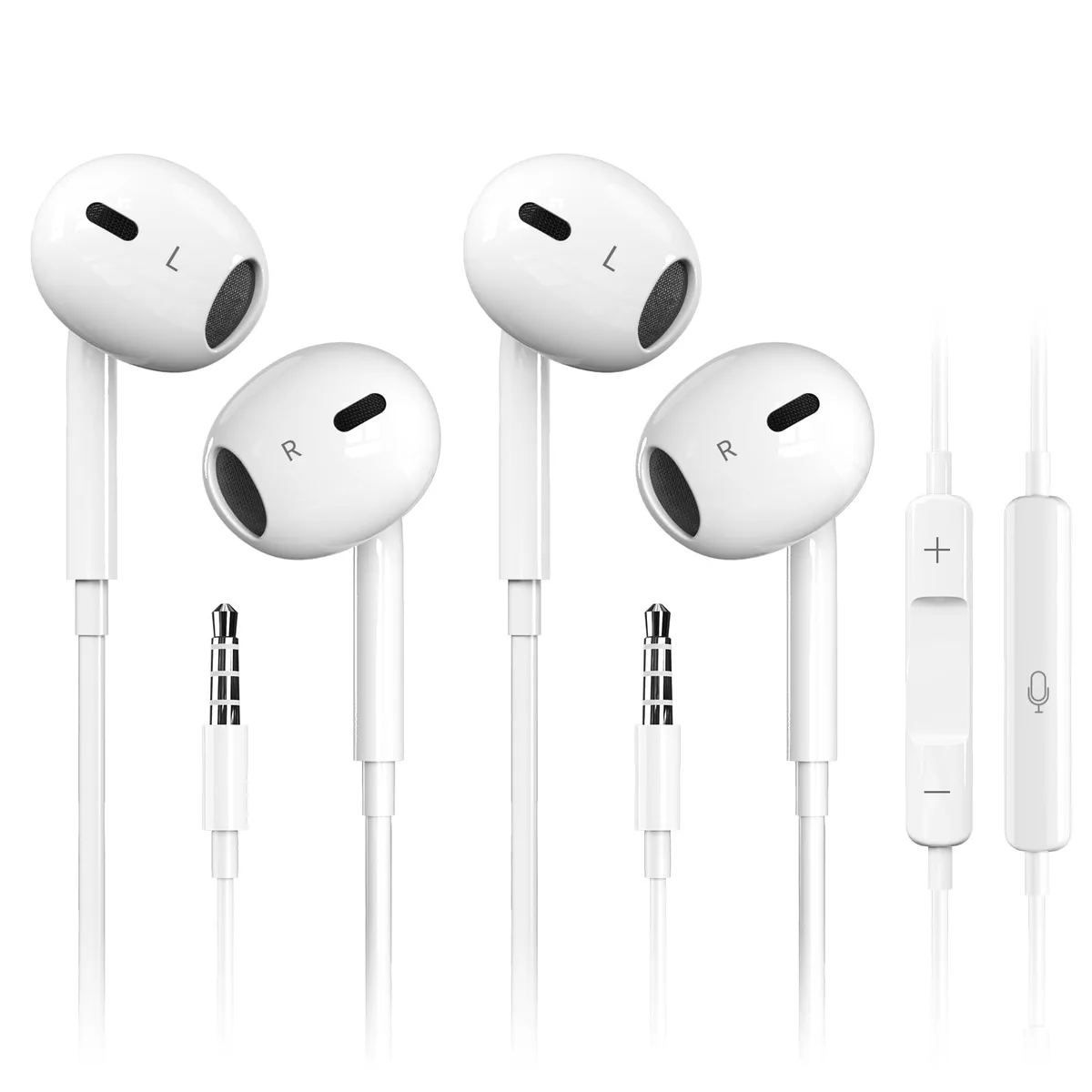 No Sew No Sew 3.5 mm In-Ear Earphones White 2 Pack — product photo