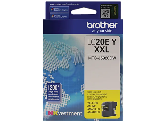Brother Brother LC20EY Yellow Super High Yield Ink Cartridge 1200 Pages — product photo