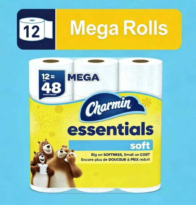 Charmin Charmin Essentials Soft Toilet Paper 12 Mega Rolls 330 Sheets Per Roll — product photo