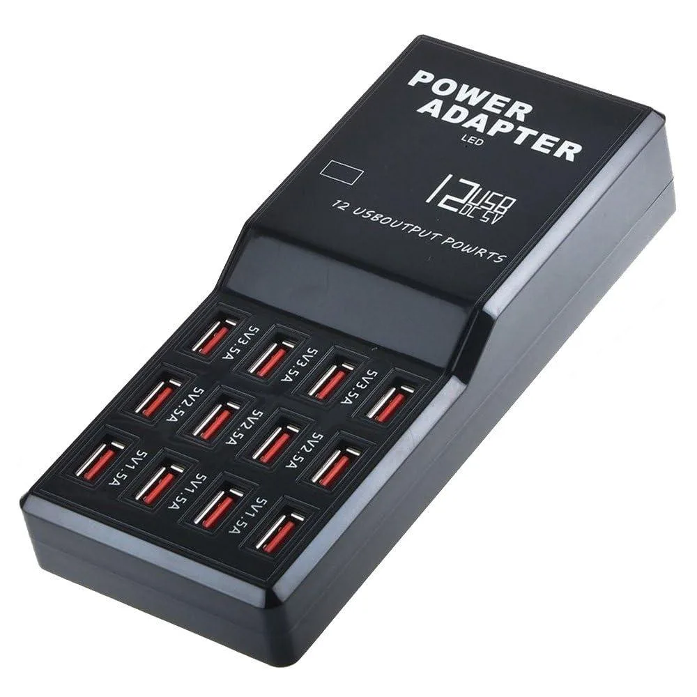KEHIPI KEHIPI WLX-858 60W 12-Port USB Charger Black — product photo